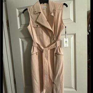 Calvin Klein Light Pink Sleeveless Midi Dress - size 4 - NWT